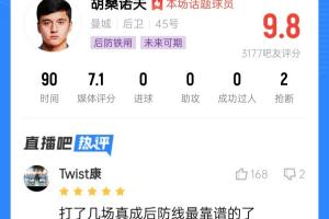 渐入佳境！胡桑诺夫战热刺获吧友9.8高分，欣赏一下他的集锦📹