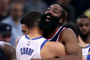 诸神黄昏！库里哈登先后50+ NBA历史首次两名35岁以上球员轰50+！