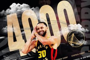 直播吧海报📌库里解锁4000记三分🎯见证神迹太库啦！！