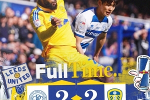 英冠榜首利兹联连追两球2-2战平QPR，近4轮仅1胜领先优势缩小