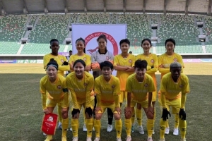 河南万仙山女足1-1陕西志丹女足 姆波波破门
