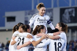 女足欧冠1/4决赛首回合：皇马2-0阿森纳 拜仁0-2里昂