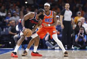 有机会吗🧐？完全体快船明日大战雷霆 ESPN预测快船胜率44.1%