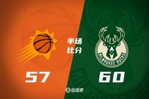 半场战报-太阳落后雄鹿3分 布克22+5 字母哥20分2助3断大洛12+4+4