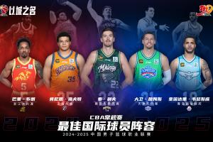 CBA国际球员最佳阵：巴里-布朗、洛夫顿、利夫、詹姆斯、韦瑟斯庞