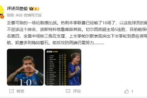 詹俊：热刺这排名澳波难辞其咎 切尔西全靠中场铁三角在支撑