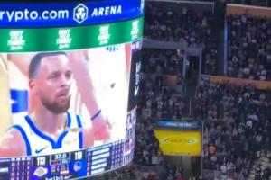 😲小吧在现场：库里最后时刻罚球 “MVP”呼声在湖人主场响起！
