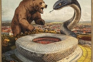 国米发布欧冠客战拜仁海报：史诗级对决，巨熊🐻VS灵蛇🐍