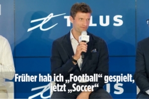 入乡随俗！穆勒亮相温哥华白浪：我之前踢Football，现在踢Soccer