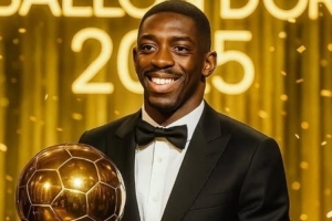 稳了？世体：AI预测登贝莱赢金球奖概率超80%，第二名为亚马尔