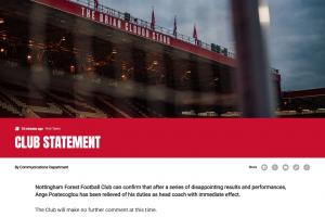 简短!森林发布澳波下课公告仅39个单词,无感谢+祝好